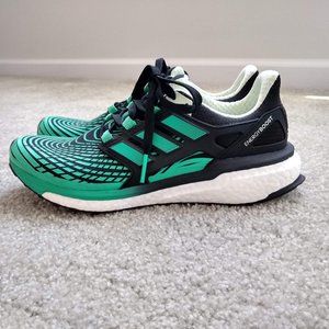 NEW Adidas Energy Boost Shoes Black & Green sz 9